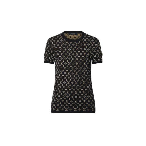  LV路易威登 22年秋冬 女士 短袖T恤 提花針織衫 1AAG8X 1AAG8T 1AAG8W 1AAG8V 1AAG8S 1AAG8U