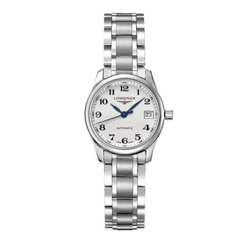 LONGINES/浪琴 名匠系列 自動機械精鋼表帶銀“大麥籽?！北P女表25.5毫米L2.128.4.78.6