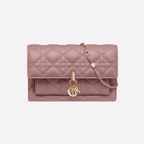  DIOR迪奧 22年秋冬 女士 手拿包 Lady Dior 鏈條手袋 S0937ONMJ_M81P