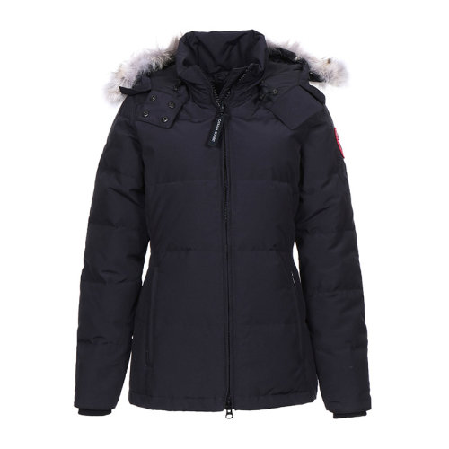 CANADA GOOSE/加拿大鵝 女士羽絨服 女士聚酯纖維CHELSEA派克大衣鴨絨連帽羽絨服大衣外套 3804L