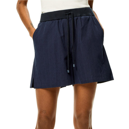 LOEWE/羅意威 22年秋冬新款 女士午夜藍色絲綢棉質(zhì)混紡老花提花短褲S359Y04X88-5180