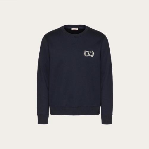  VALENTINO華倫天奴 22年秋冬 男士 衛(wèi)衣 SWEAT-SHIRT RAS-DU-COU EN COTON A_VEC BRODERIE MAI