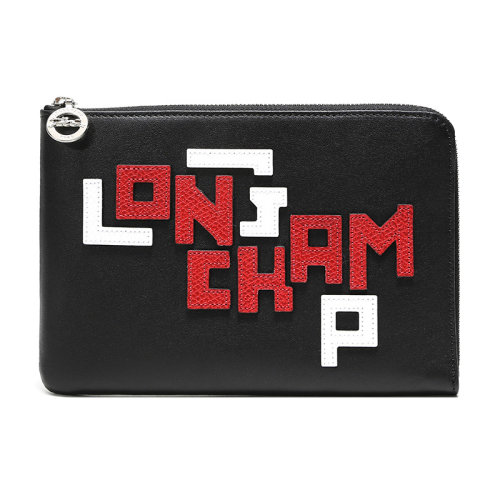 Longchamp/瓏驤 女士LE PLIAGE CUIR LGP系列羊皮手拿包IPAD?保護(hù)套 4848 755 001