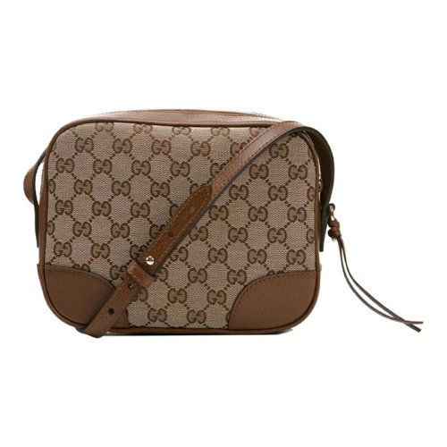 GUCCI|古馳 老花logo 帆布拼皮 相機包 單肩斜挎包 女款