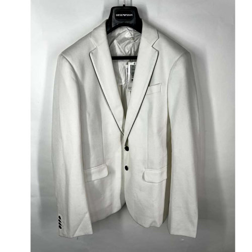 ARMANI COLLEZIONI/阿瑪尼卡爾茲白色男士西服上衣   RCG310RCS67 101  瑕疵折扣