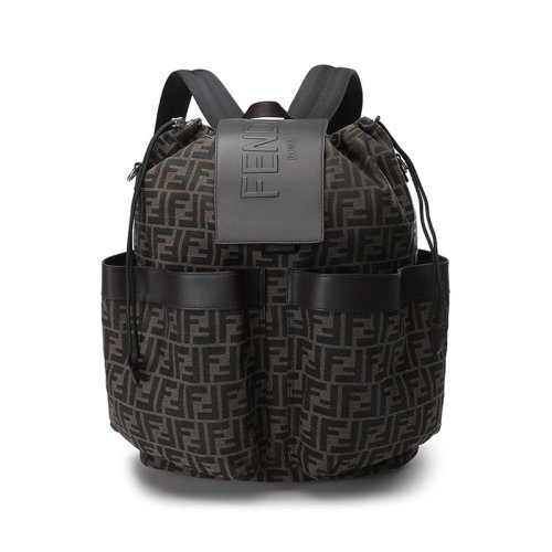 FENDI/芬迪男士織物/配皮手提單肩包雙肩包背包FF提花大號 7VZ056 AG0M