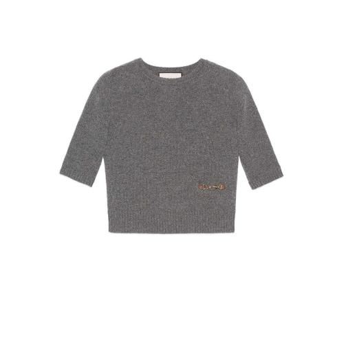  GUCCI古馳 22年秋冬 女士 馬銜扣羊絨上衣 628389 XKBH9 1037