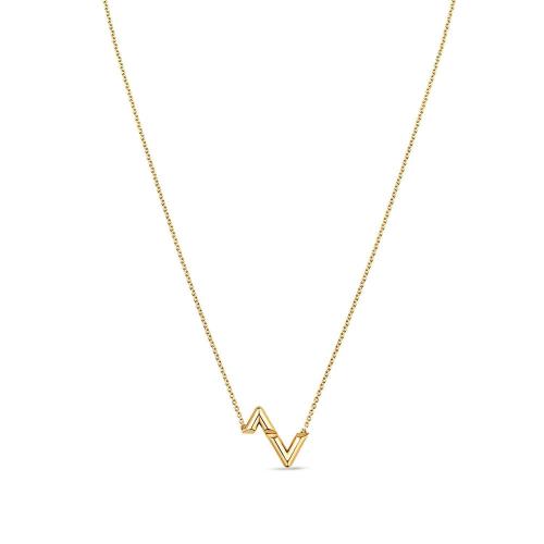  LV路易威登 22年秋冬 女士 項鏈 LV VOLT UPSIDE DOWN PENDANT， YELLOW GOLD Q93868