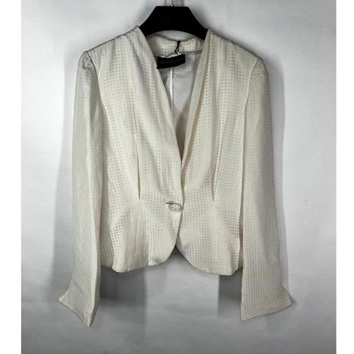 Emporio Armani/安普里奧阿瑪尼白色女士西服上衣  L2G08TL2390101  瑕疵折扣