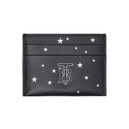 BURBERRY/博柏利 22新款 女士迷你黑色星形印花皮革卡包80595321