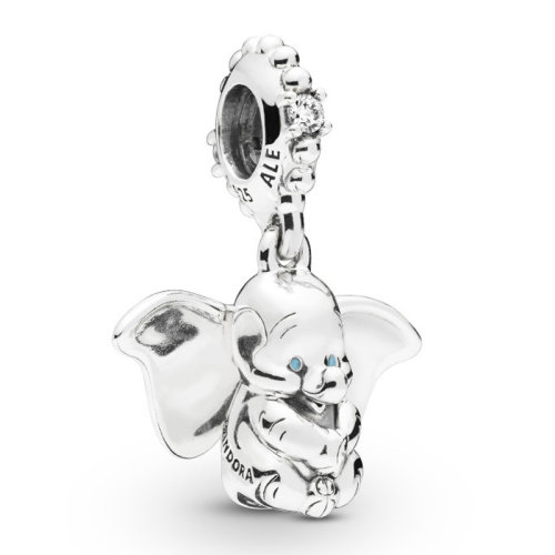 PANDORA/潘多拉 女士銀色925銀迪士尼小飛象可愛(ài)時(shí)尚串飾吊墜 797849CZ