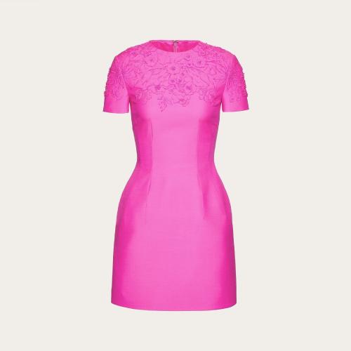  VALENTINO華倫天奴 22年秋冬 女士 連衣裙 ROBE COURTE BRODéE EN CREPE COUTURE 1B0VA0P61CF