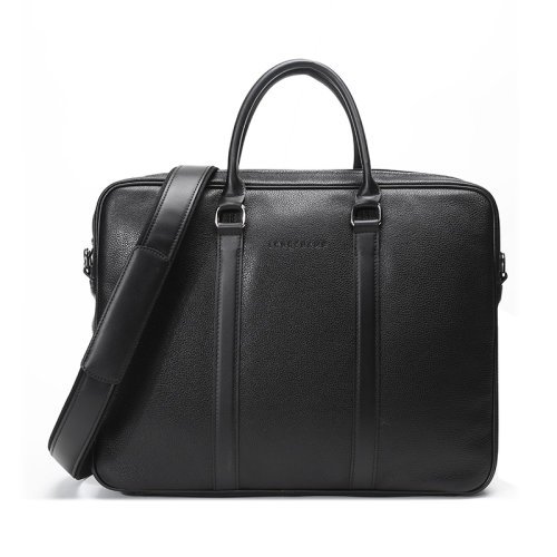 Longchamp/瓏驤 男士LEFOULONNE系列小號牛皮手提單肩包公文包 2122 021