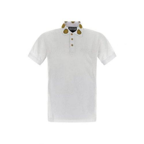  VERSACE JEANS COUTURE 男士白色棉質(zhì)短袖POLO衫 72GAGT05 CJ01T 003 PLFSX
