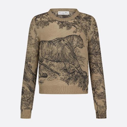  DIOR迪奧 22年秋冬 女士 針織衫 Pull brode Dior Chez Moi 214S4_M118_X1800