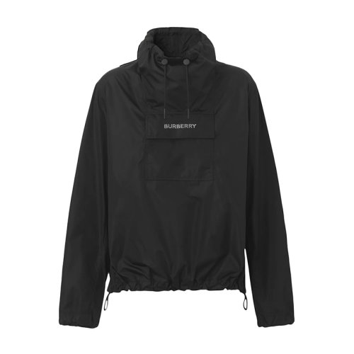 BURBERRY/博柏利 22年早春新款 女士黑色輕便尼龍面料徽標設(shè)計高領(lǐng)夾克外套80525331