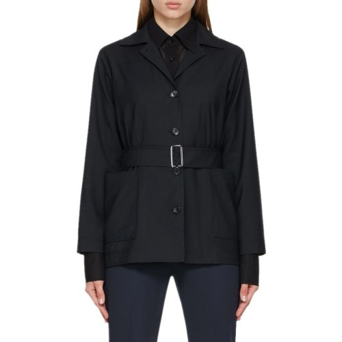  MaxMara/麥絲瑪拉 女士海軍藍(lán)羊毛夾克 10461119600 003 PLFSX