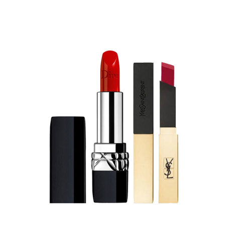 Yves saint Laurent/圣羅蘭  (金色啞光方管細(xì)管唇膏口紅21# 2.2g +迪奧999#滋潤(rùn)3.5g)套裝新疆不發(fā)貨