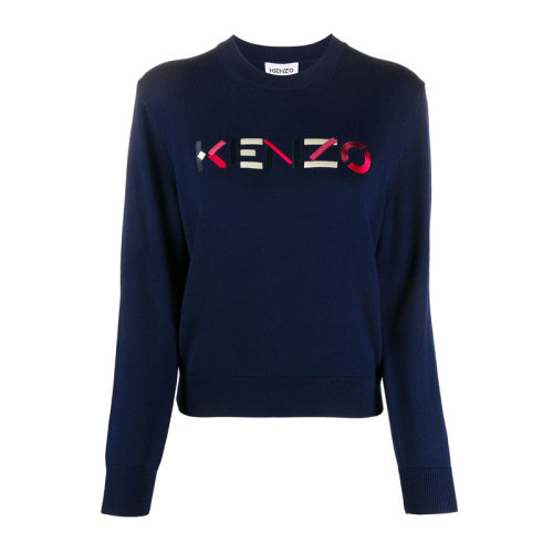 Kenzo 高田賢三 女士 服裝 藍色字母LOGO休閑衛(wèi)衣 女衛(wèi)衣