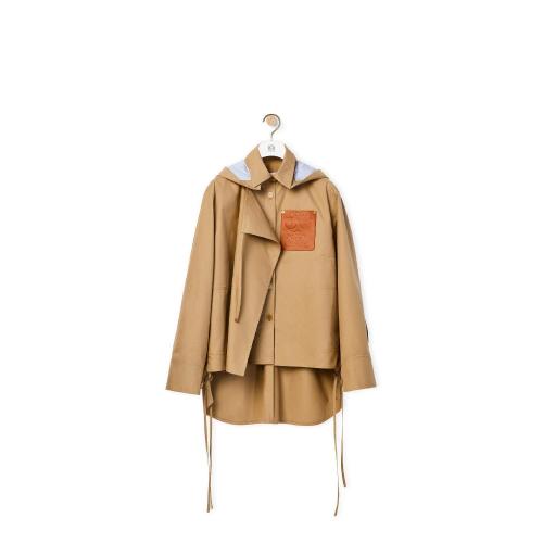  LOEWE羅意威  女士 罩衫 Military hooded parka in cotton S540Y02X10-3550 預定商品1-3周發(fā)貨