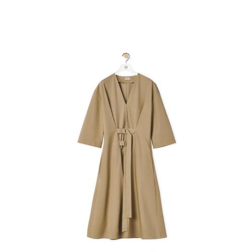  LOEWE羅意威 22年秋冬 女士 連衣裙 Buckle dress in cotton S359Y09X70-3630