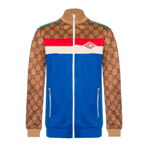 GUCCI/古馳  古琦女裝 經(jīng)典雙G 紅綠條紋修邊 女士拼色棉質(zhì)夾克外套 526524 X9V99 4925