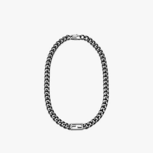  FENDI芬迪 22年秋冬 男士 項(xiàng)鏈 深銀色項(xiàng)鏈 7AJ540AG08F01LK