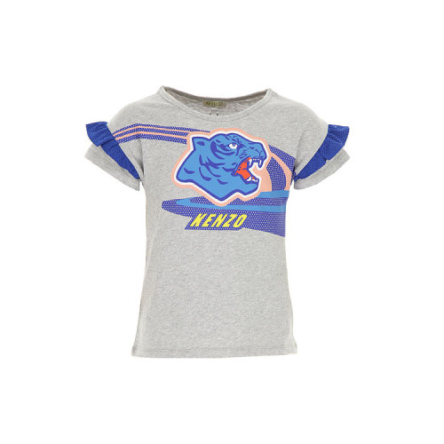 KENZO/高田賢三  凱卓女裝 女士灰色 棉質(zhì)圓領(lǐng)短袖T恤 KN10028 .23