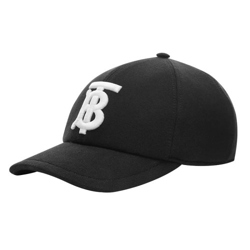 BURBERRY/博柏利 巴寶莉 男女同款品牌LOGO黑色可調(diào)節(jié)帽子 80268991