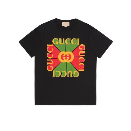  GUCCI古馳 22年秋冬 女士 Gucci復(fù)古標識印花T恤 717422 XJE6E 1082