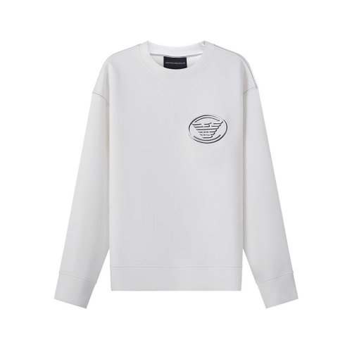 Emporio Armani/安普里奧阿瑪尼 【22秋冬新款】 男士棉質(zhì)圓領(lǐng)長袖衛(wèi)衣運動衫鷹標刺繡 6L1M82 1JHSZ