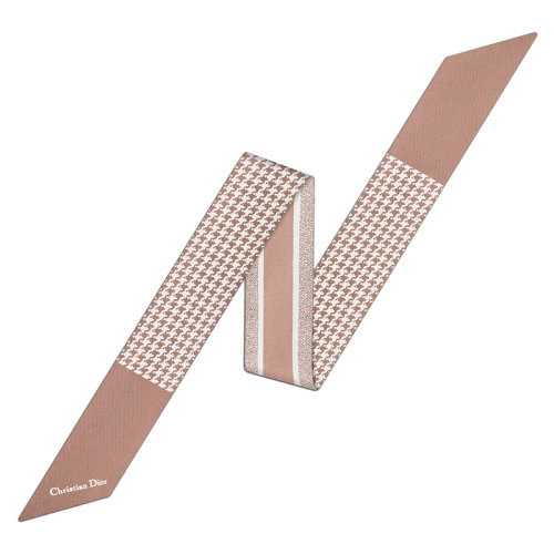 DIOR/迪奧新款 Mitzah 30 Montaigne系列 女士風(fēng)玫瑰白絲斜紋絲巾15MON106I601_C420