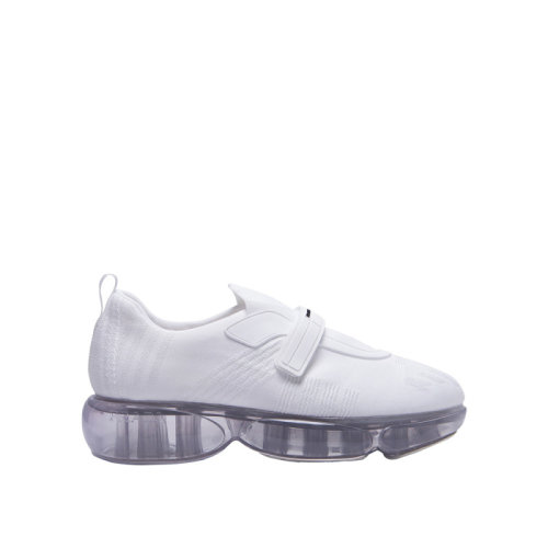 PRADA/普拉達  女鞋女士白色時尚百搭魔術貼休閑運動鞋  1E651I-T2O-F0009