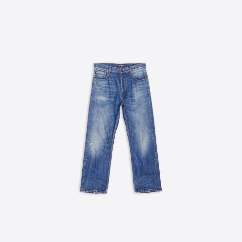  BALENCIAGA巴黎世家 22年秋冬 男士 牛仔褲 Mens Slim Fit Trousers in Blue 697830TBP484455