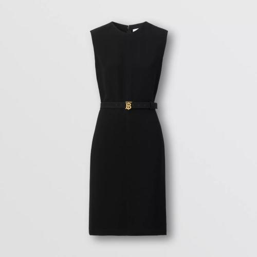  BURBERRY 22年秋冬 女士 專屬標(biāo)識裝飾無袖束帶連衣裙 80576471