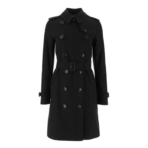 BURBERRY/博柏利 巴寶莉  女裝 女士時尚百搭黑色棉質(zhì)長款風(fēng)衣 80171541