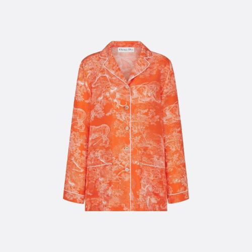  DIOR迪奧 22年春夏 女士 睡衣 Dioriviera Dior Chez Moi 襯衫 241V33F6621_X2826