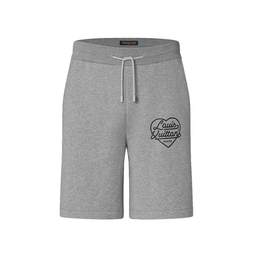 Louis Vuitton/路易威登 22年早春新款 LV2系列 男士淺灰色純棉心形印花短褲1A9GMU