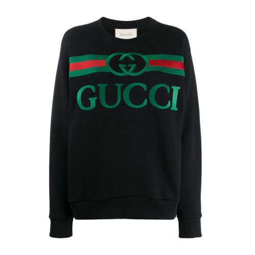 GUCCI/古馳女裝 服飾 棉質(zhì)圓領(lǐng)經(jīng)典LOGO款運(yùn)動衫 女衛(wèi)衣 469250