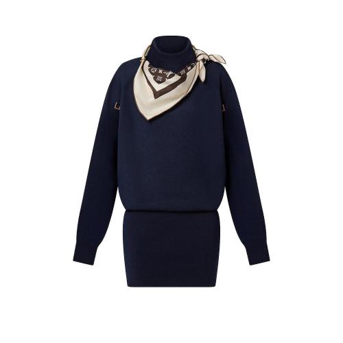  LV路易威登 22年秋冬 女士 連衣裙 ROBE PULL TROMPE-L’OEIL a ANNEAUX DEMI-RONDS 1AALIM 1A