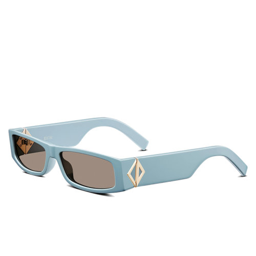 DIOR/迪奧 22年春夏新款 S1I系列 男士棕色鏡片和淡藍(lán)色醋酸纖維鏡框方形鏡框“CD Diamond”標(biāo)志太陽鏡墨鏡TRVSS1IXR_30F0