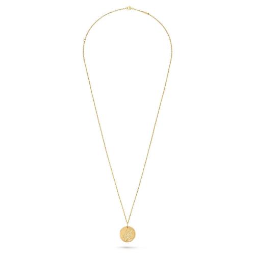  VCA梵克雅寶 22年秋冬 女士 吊墜 Medaille Zodiaque Aquarii (Verseau) Or jaune 750/1000 VC