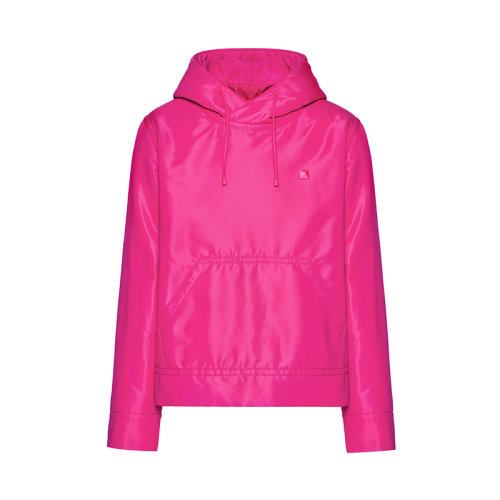 Valentino/華倫天奴 22年秋冬新款 Pink PP系列 男士亮粉色尼龍面料飾鉚釘連帽衛(wèi)衣1V0CJI267TVUWT