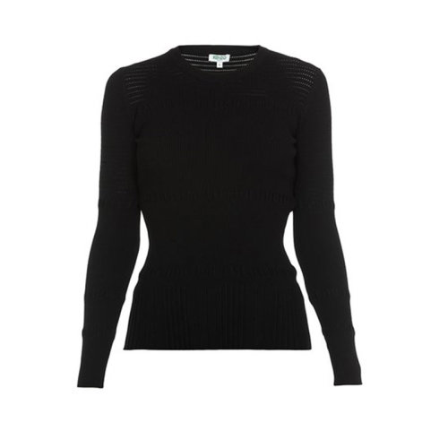 KENZO/高田賢三  凱卓女裝 時尚百搭 圓領 女士黑色針織衫/毛衣 F962TO612842.99  HKY015C