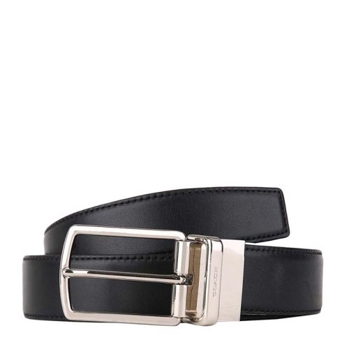 COACH/蔻馳 男士黑色皮革商務(wù)休閑針扣皮帶腰帶 F64824AQO