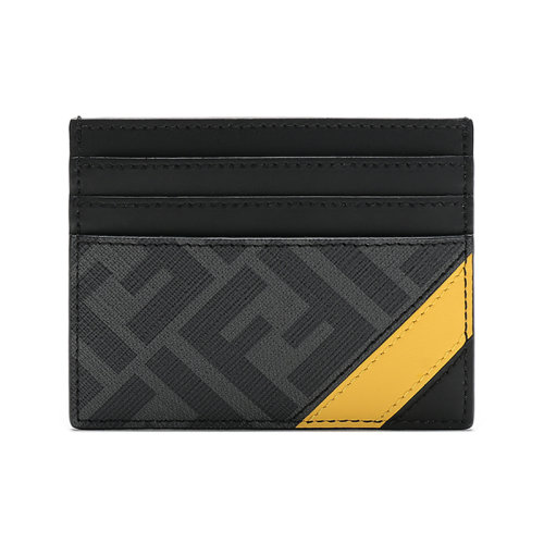 FENDI/芬迪 男士涂層織物/配皮卡包卡夾 7M0164 A9XS