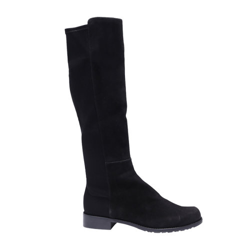 Stuart Weitzman/斯圖爾特韋茨曼 SW 女士過(guò)膝靴及膝靴長(zhǎng)靴女鞋 HALFNHALF-SUEDE-BLACK