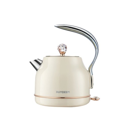Buydeem/北鼎 家用電熱水壺 304不銹鋼燒水壺開水壺電水壺 半封閉把手自動(dòng)斷電 K208 香檳黃