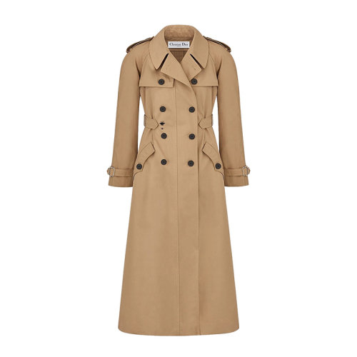 DIOR/迪奧 新款女士米色純棉長款風(fēng)衣 841M55A3332_X1700