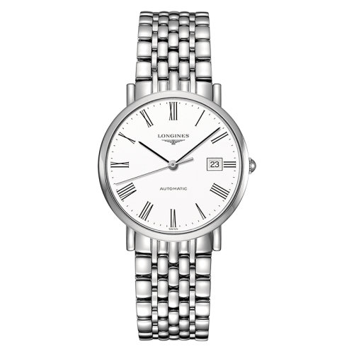 LONGINES/浪琴  博雅系列 自動(dòng)機(jī)械表白盤羅馬數(shù)字精鋼表帶男表37毫米L4.810.4.11.6